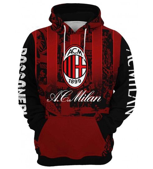 Discover Cool 3D Printed Sweatshirt AC Milan