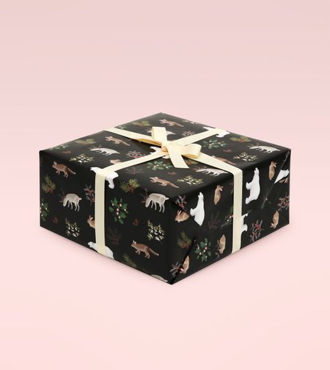 Discover Black Christmas Wrapping Paper