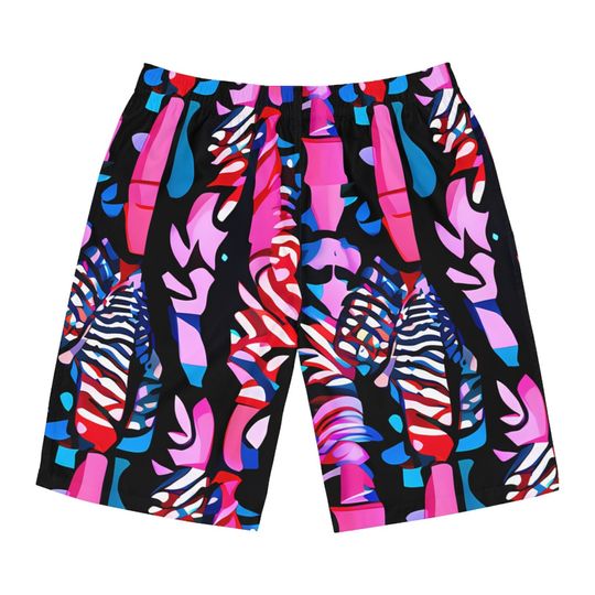 Discover Men's Board Shorts | AI Abstract Pattern | Surfing Shorts | Men's Summer Vacation Clothing