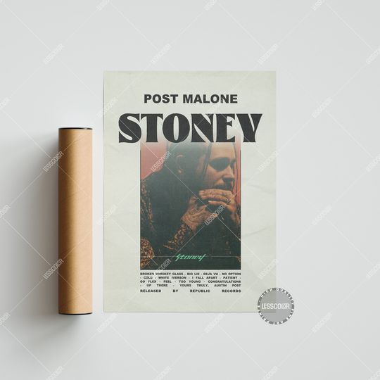 Discover Post Malone Poster / Stoney Album Cover Poster