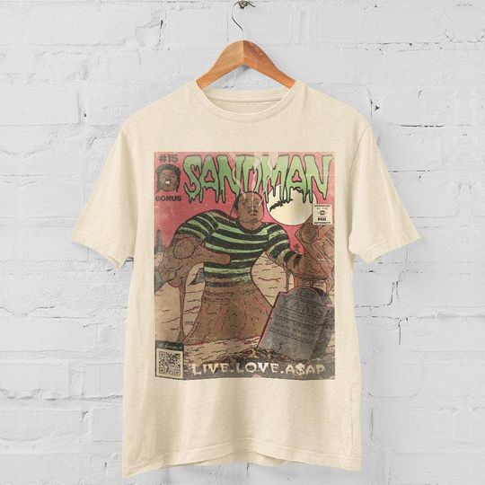 Discover ASAP Rocky Sandman Shirt Vintage Comic Rap T-Shirt