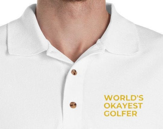 Discover World's Okayest Golfer golf shirts, Golf Polo Shirt,