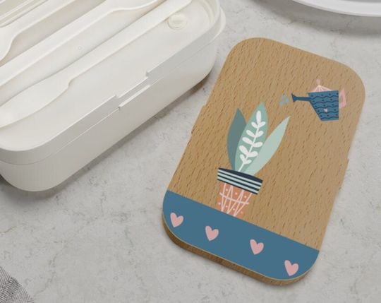 Discover Bento Lunch Box for Adults Kids, Plant and Waterpot, Lunch Box
