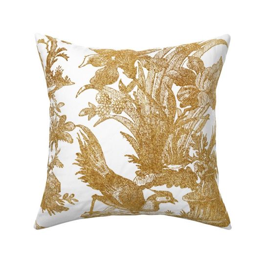 Discover Toile Throw Pillow
