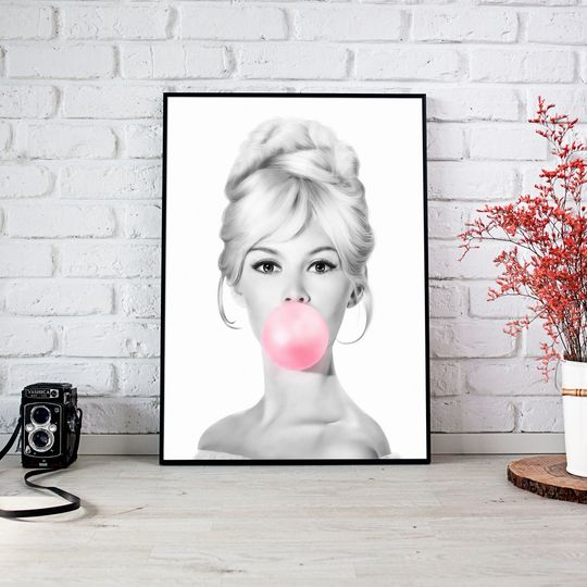 Discover Brigitte Bardot Bubblegum Poster