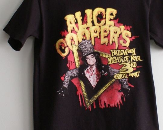Discover Official Alice Cooper Tour T-shirt, Rare Alice Cooper T-shirt