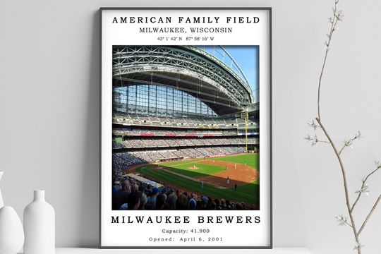 Discover American Family Field Poster, Baseball Lover Poster