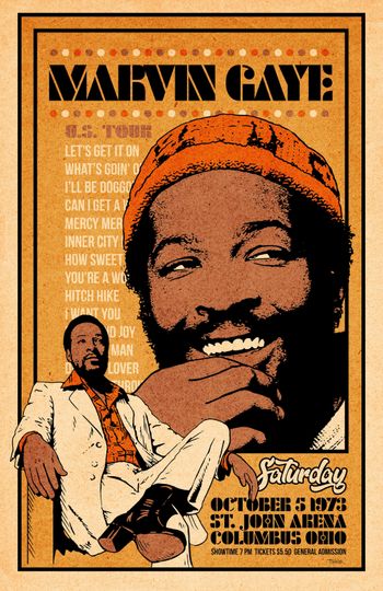 Discover Marvin Gaye 1973 Tour Poster