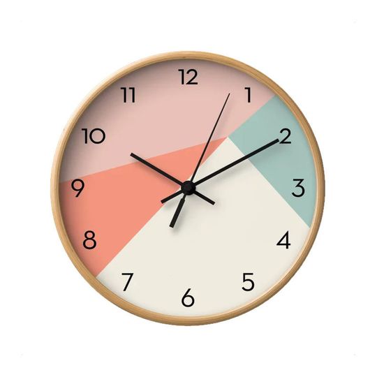 Discover Pink wall clock. Pink wall decor. Geometric clock