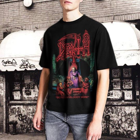Discover Vintage Style DEATH SCREAM Bloody Gore T-Shirt