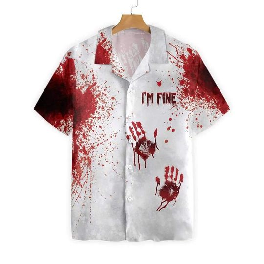 Discover Halloween Blood Splatter Hawaiian Shirt