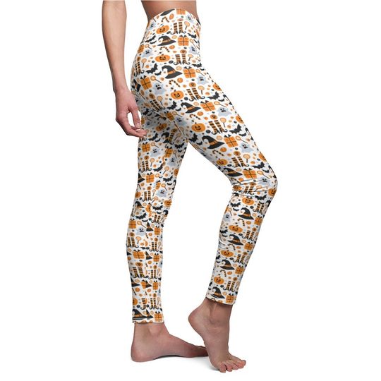 Discover Fun Halloween Pattern Leggings - Fun Themed Activewear