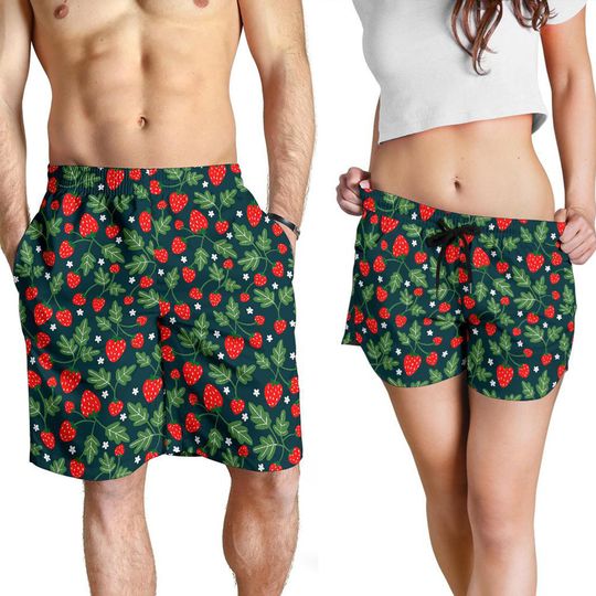 Discover Strawberry Shorts - Strawberry Pattern Swim Shorts