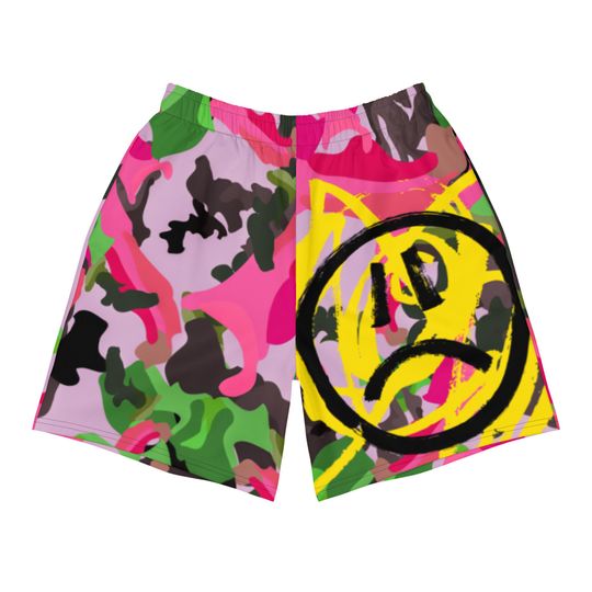 Discover Pink Camo Drawstring Waist Short Athletic Mesh Pocket Shorts Mens Thigh Cut Basketball Shorts 6.5 Inseam