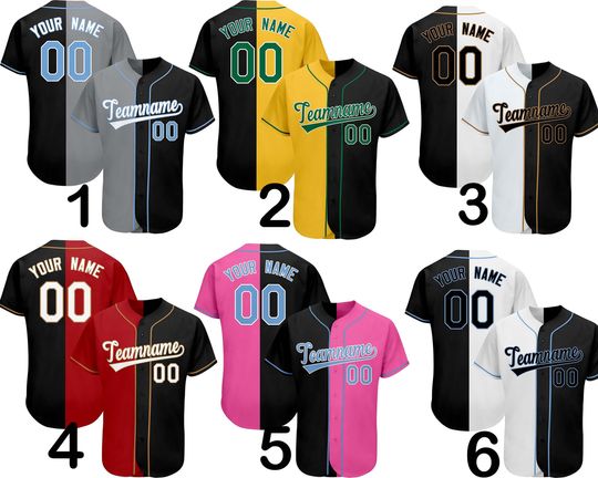 Discover Customized Team Baseball Jersey, Customized Jersey Name and Number Baseball Jersey