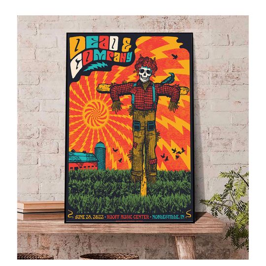 Discover 2022 Dead and Company Tour Noblesville IN June 28 Poster, Dead And Co Tour