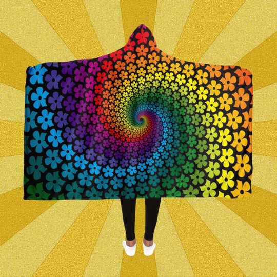Discover Hooded Blanket, Rave Cloak, Trip Blanket, Trip Hooded Blanket