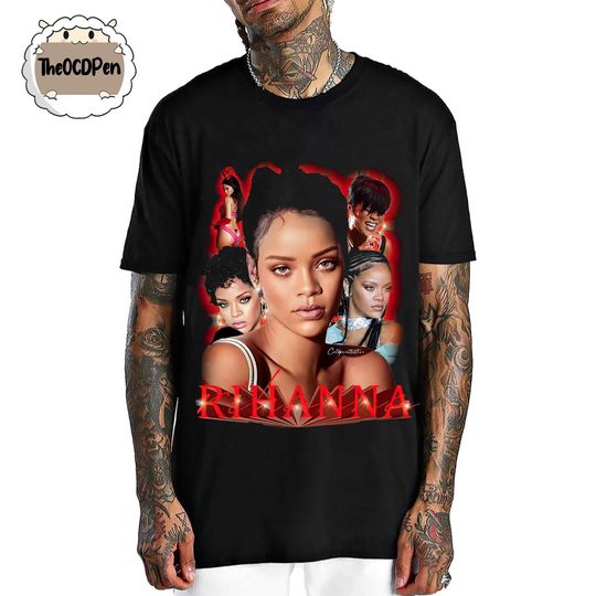 Discover Rihanna Vintage Graphic Printed T-Shirt
