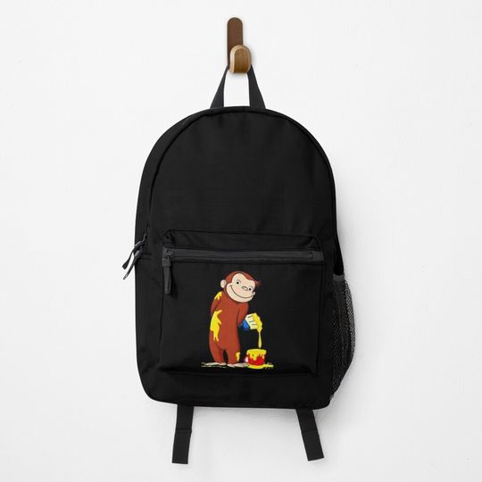 Discover curious george monkey with yello Backpack
