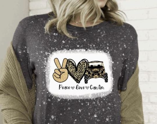 Discover Peace, Love, CanAm Bleached Unisex 3D T Shirt