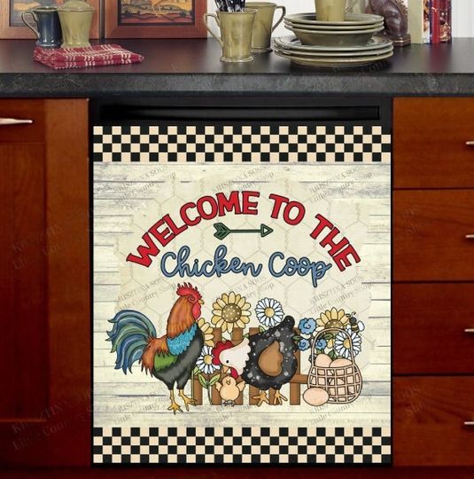 Discover Funny Chicken Coop Dish Washer Covers