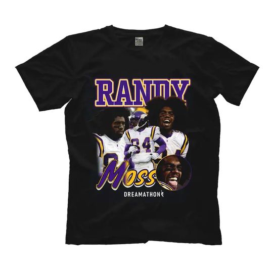 Discover Justin Jefferson Randy Moss Shirt, Vintage Randy Moss 90s Style Rap T-shirt