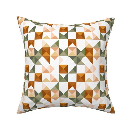 Discover Autumn Patchwork Throw Pillow
