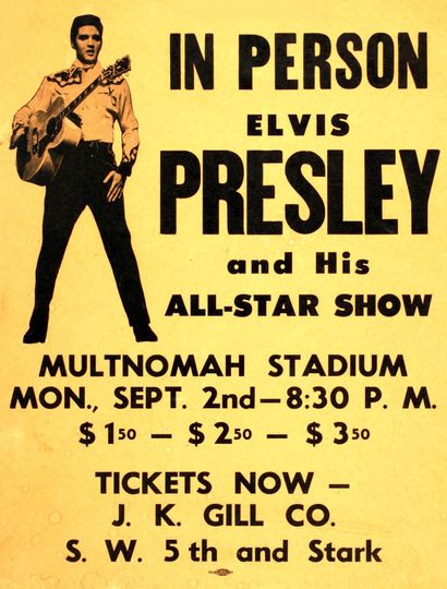 Discover Elvis Presley Multnomah Stadium Concert poster