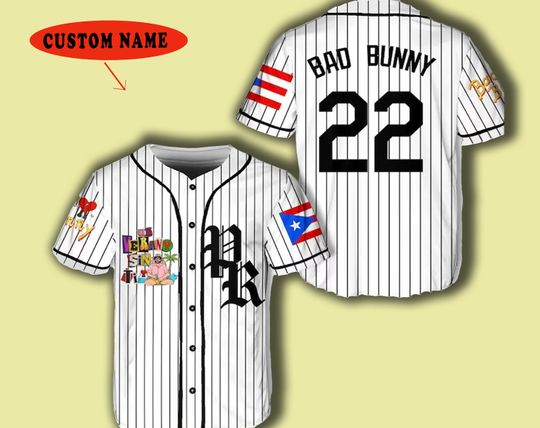 Discover Bad Bunny Baseball Jersey,Un Verano Sin Ti Jersey