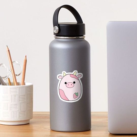 Discover strawberry cow squishmallow Sticker