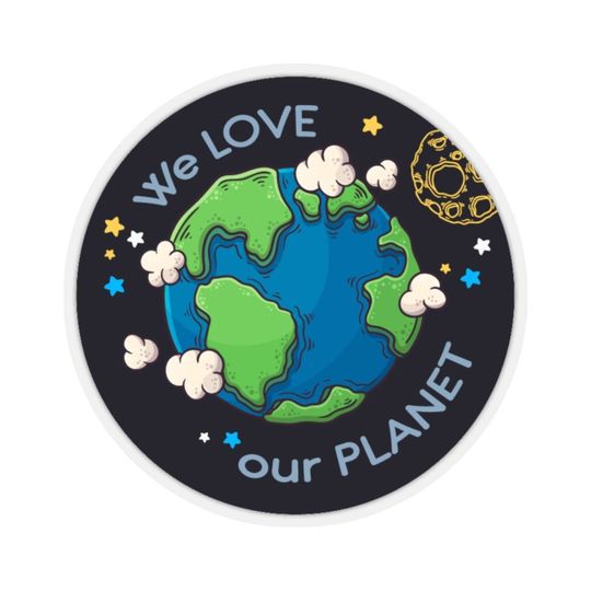 Discover We Love Our Planet Earth Sticker