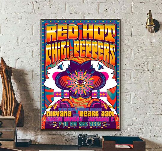 Discover Red Hot Chili Peppers Concert Poster, Concert 2022 Poster