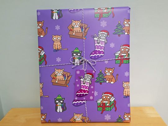 Discover Cat Christmas paper, cat wrapping paper
