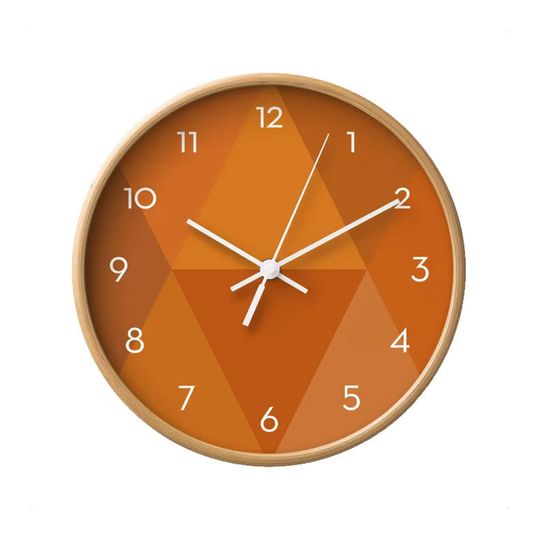 Discover Burnt orange wall clock Geometric wall clock