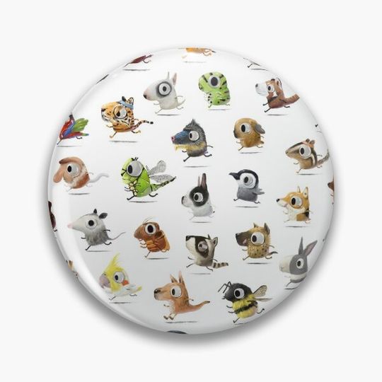 Discover Marathon Animals Pin Button