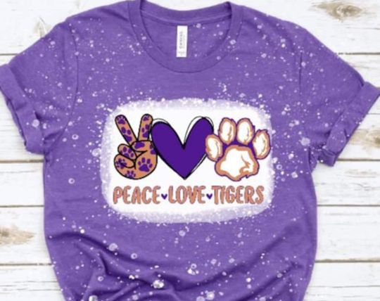 Discover Peace, Love, Tigers Bleached 3D T Shirt