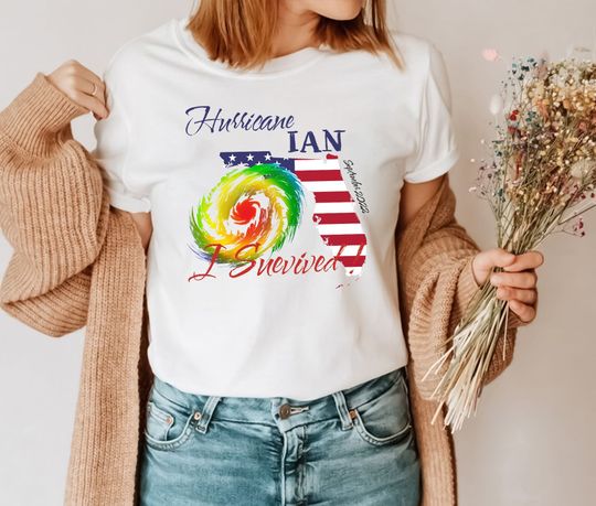 Discover Pray For Florida Shirt I Survived Hurricane Ian Florida Survivor Shirt