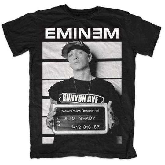 Discover Eminem Arrest Mugshot Slim Shady Rap Rock Official Tee T-Shirt