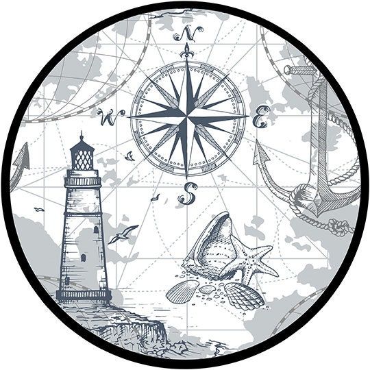 Discover Nautical Map Spare Tire Covers