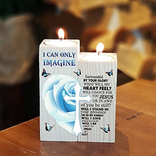 Discover I Can Only Imagine Butterflies Candle Holder Memorial Candle Holder