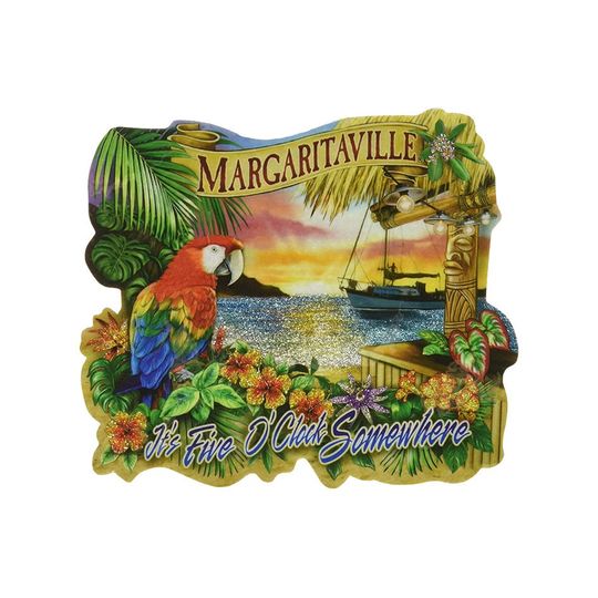 Discover Margaritaville It's Five O Clock Somewhere Key West Vintage Decal 5 Inches Stickers