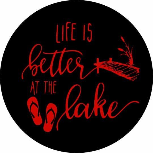 Discover Life is better at the Lake Spare Tire Covers