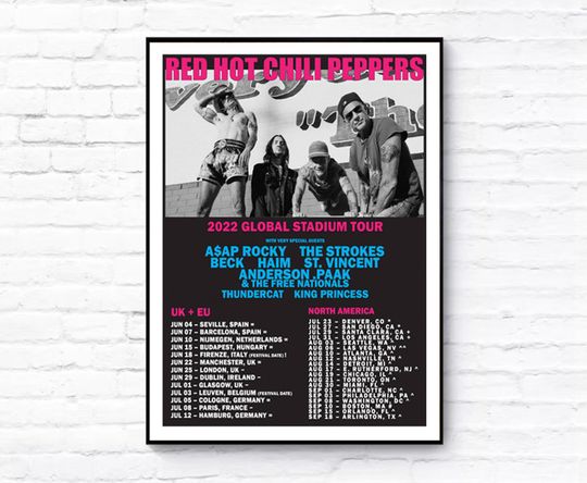 Discover Red Hot Chili Peppers Tour 2022 Poster