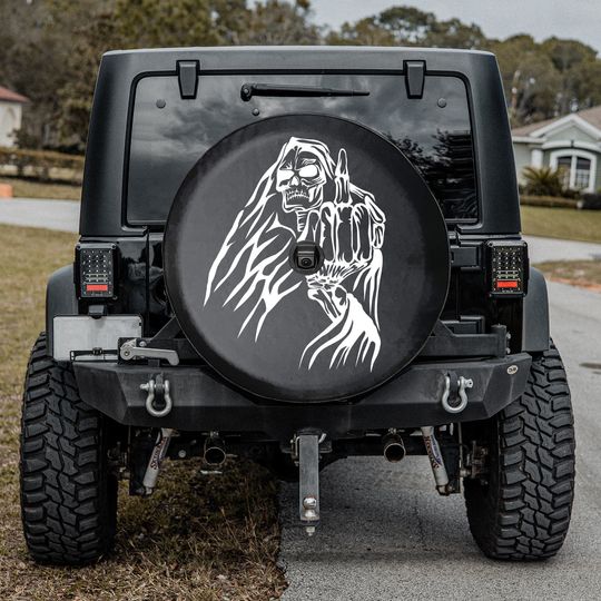 Discover Skeleton Tire Cover | Spare Tire Cover
