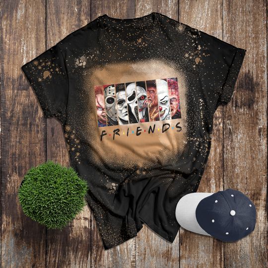 Discover Friends Horror Movie Characters Bleached T-Shirt