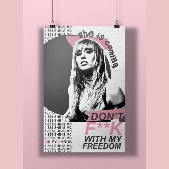 Discover Miley Cyrus She is Coming / Plastic Hearts Poster