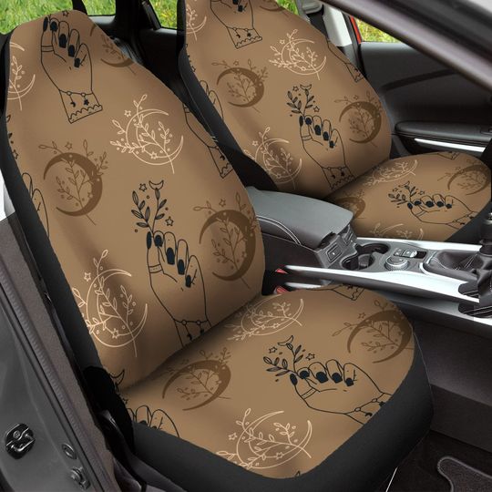 Discover Cute Boho Car Seat Covers, Brown Seat Covers