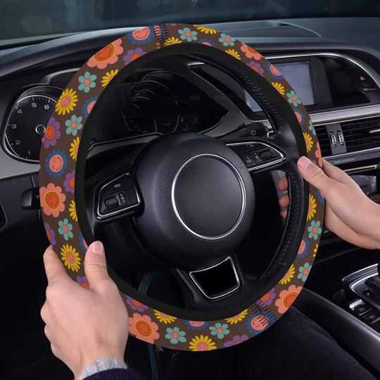 Discover Steering Wheel Cover, Boho Car Accessories, Car Wheel Cover