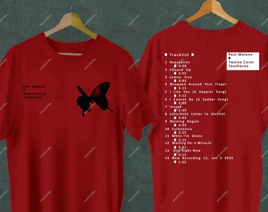 Discover Post Malone Twelve Carat 2022 Tour T-Shirt, Post Malone Shirt