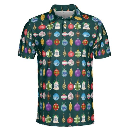 Discover Christmas Theme Golf Polo